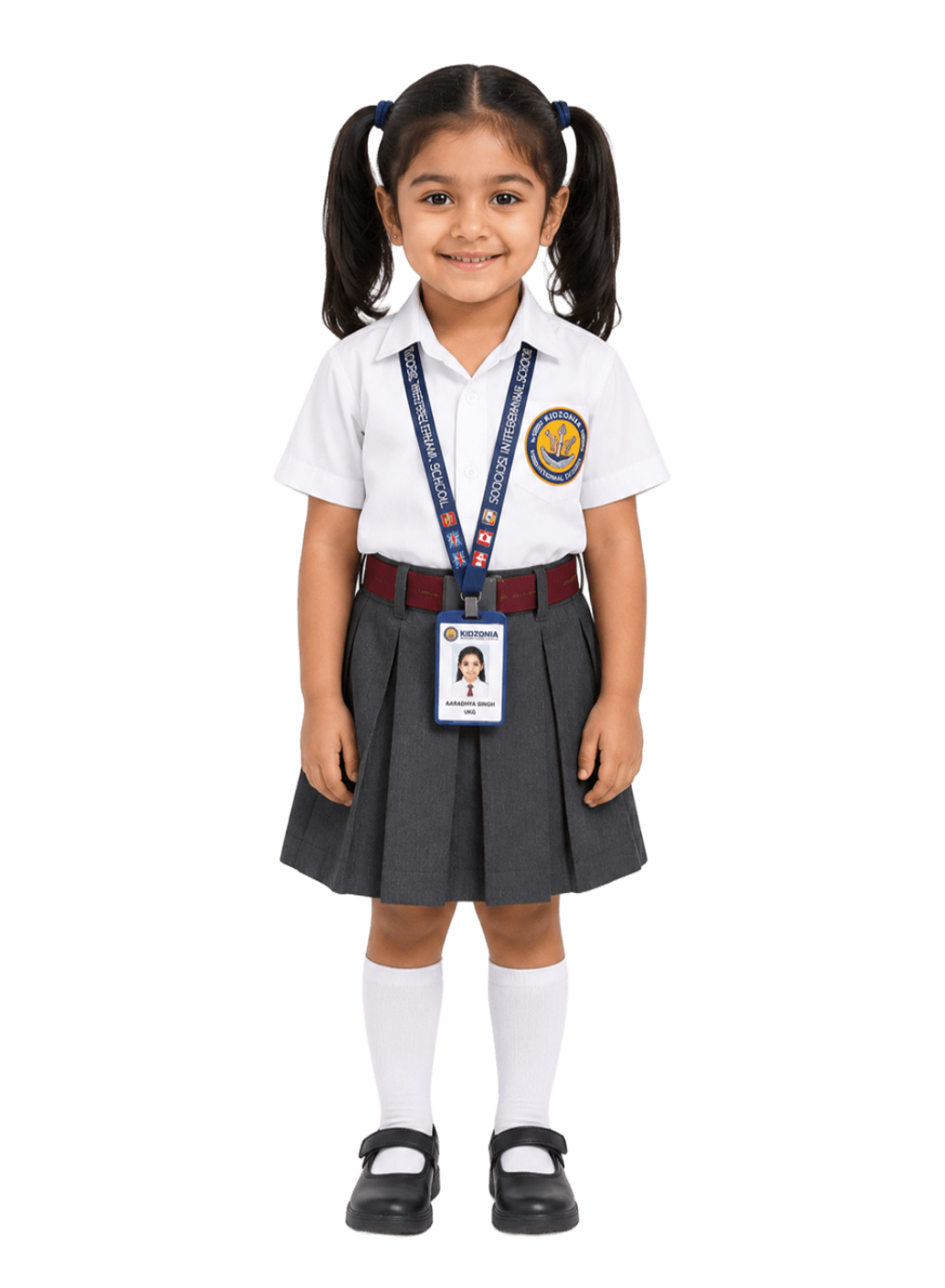 UKG Student School Uniform T-Shirt – White